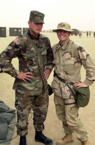 Beth Fynbo and Eric Fynbo in Kuwait in 2003