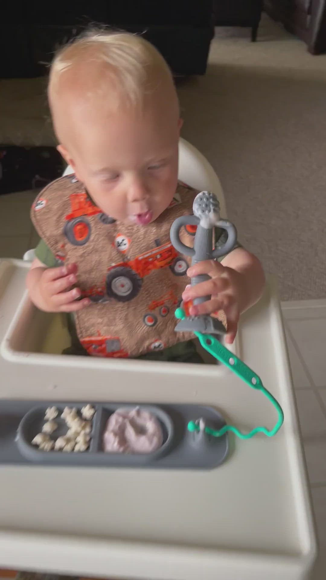 A Busy Baby Teether & Training Spoon - Tan