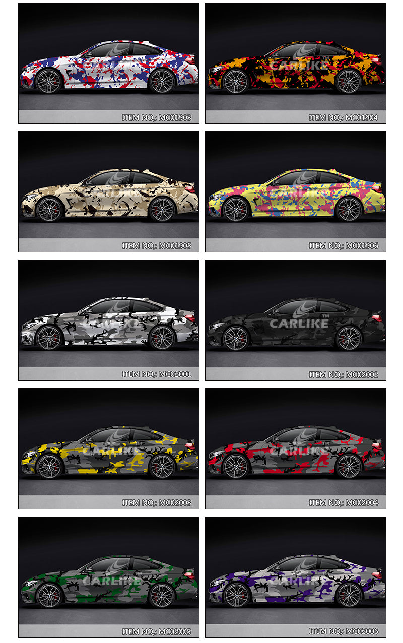 CARLIKE Impreso Camuflaje Vinilo Car Wrap Camo