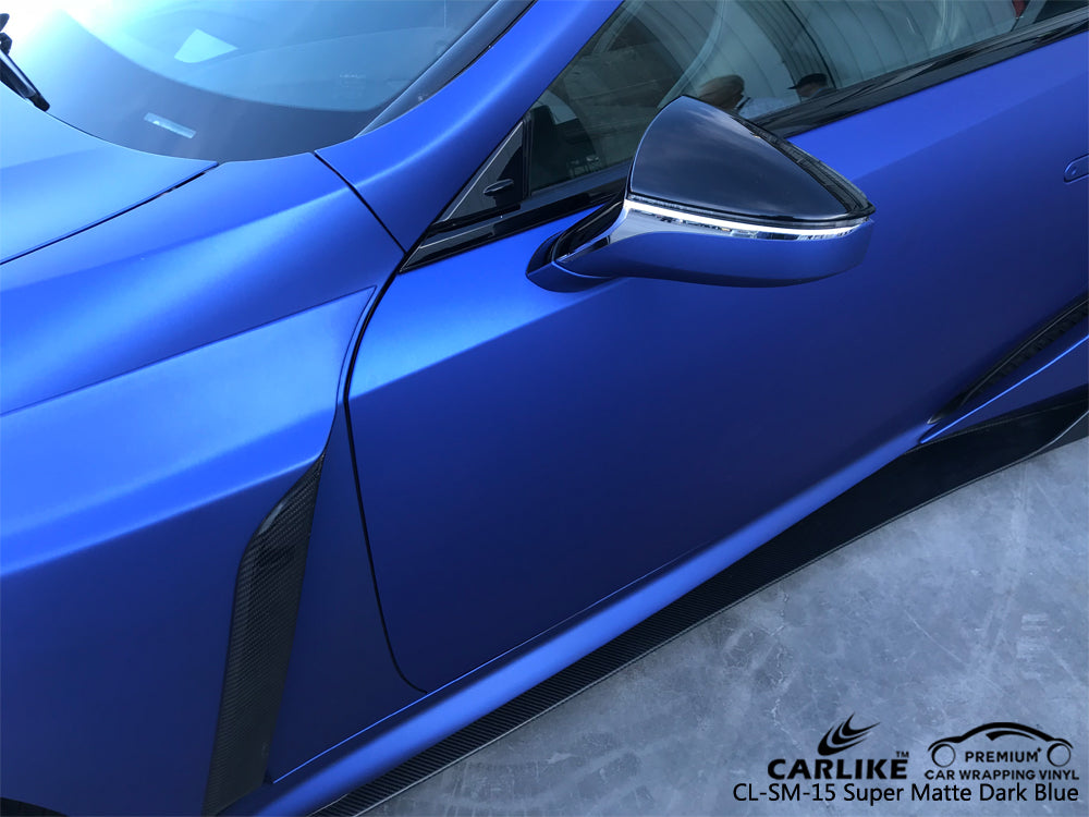 matte dark blue car paint