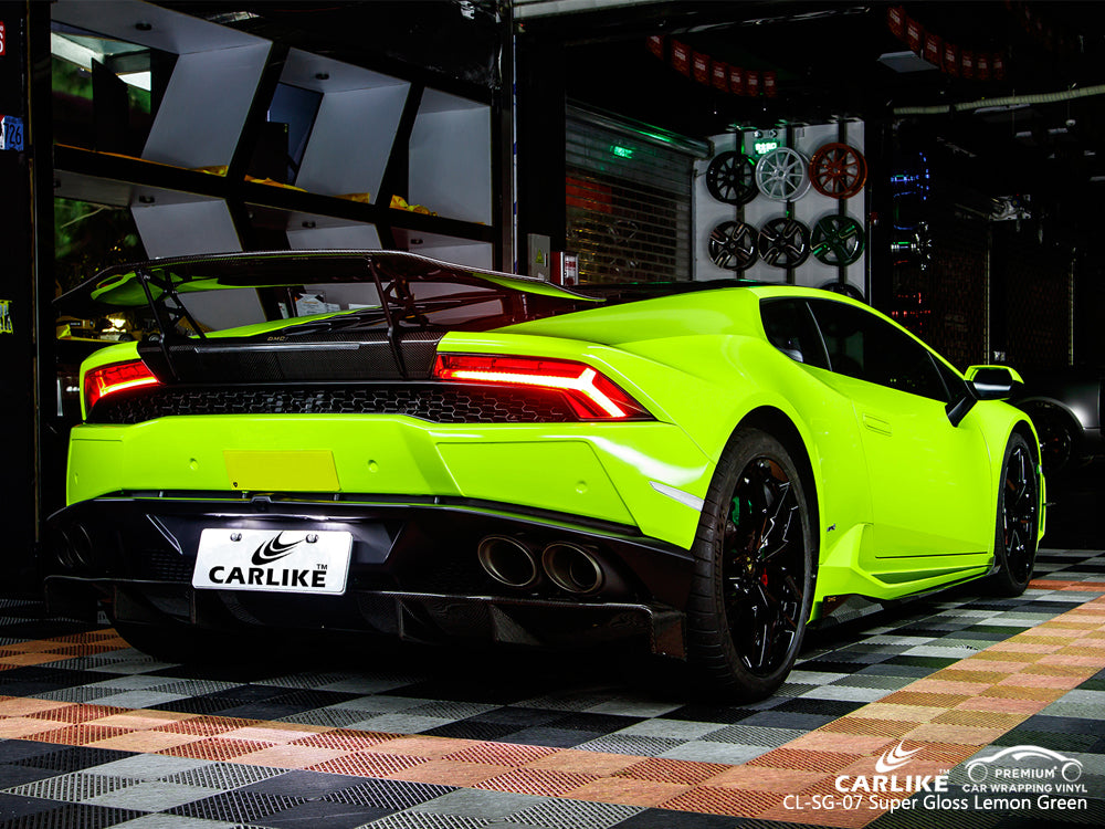 CARLIKE CL-SG-07 SUPER GLOSS LEMON GREEN VINYL