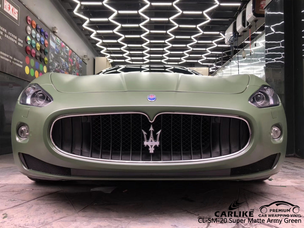 Maserati üzerinde CARLIKE CL-SM-20 SÜPER MAT ORDU YEŞİL VİNİL