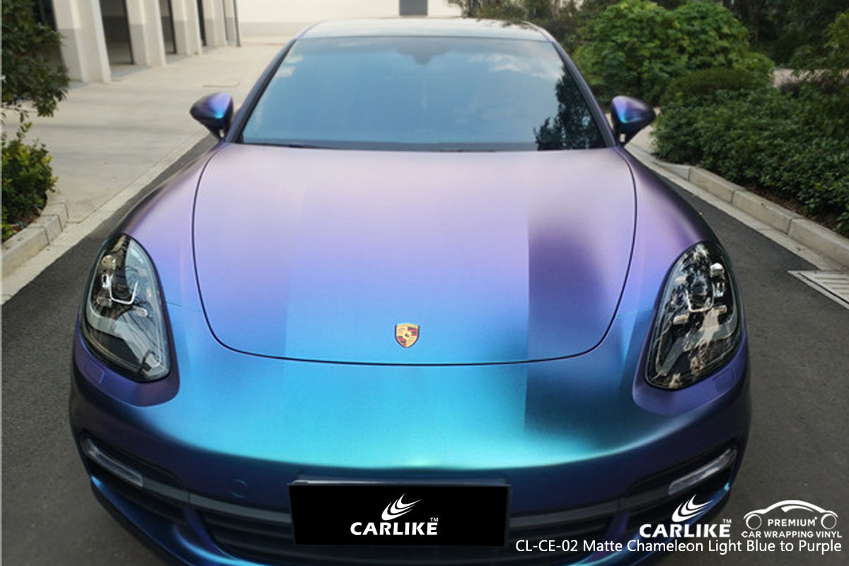 CARLIKE CL-CE-02 CHAMELEON ELECTRO METALIZADO VINILO AZUL CLARO A PÚRPURA