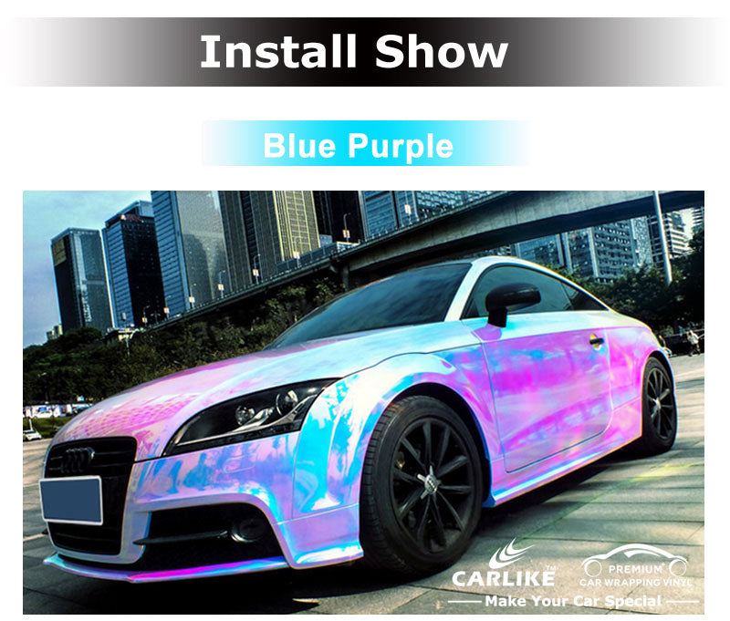 CARLIKE CL-CR Chrome Rainbow Holographic Car Wrap Vinyl