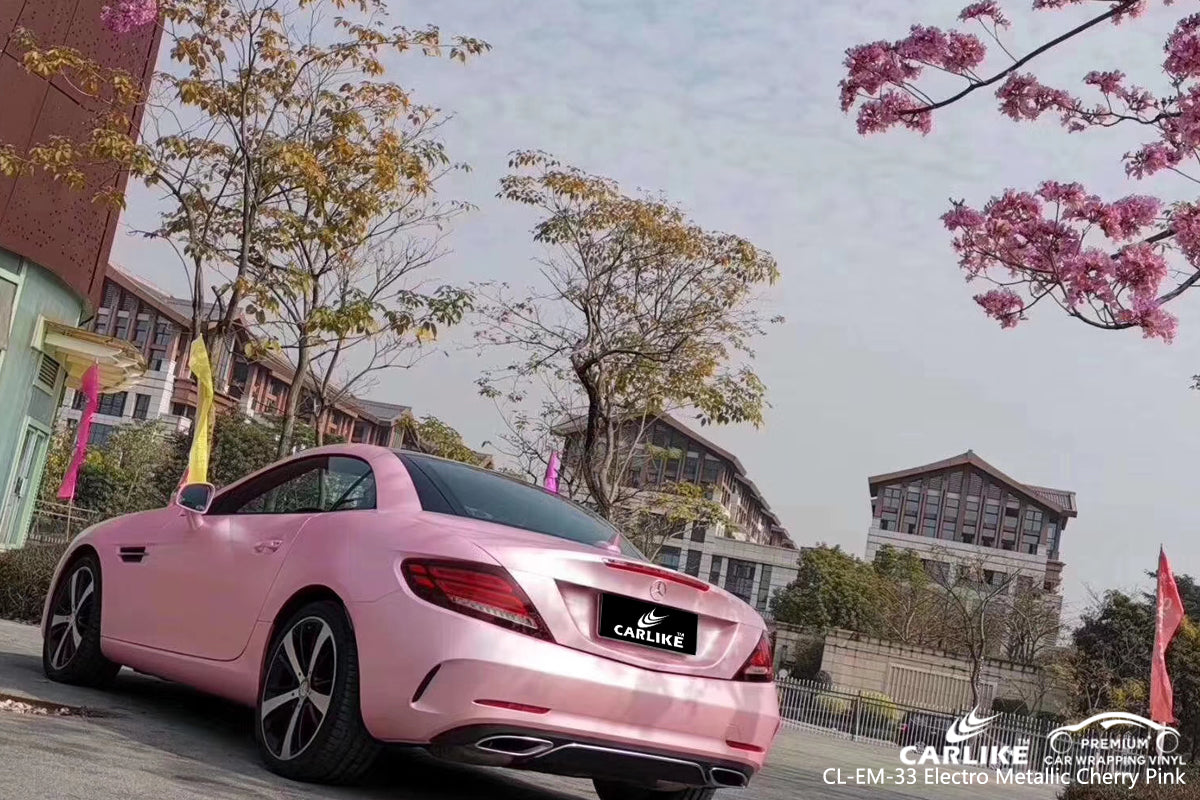 CARLIKE CL-EM-33 CHERRY PINK MATTE ELECTRO METALLIC VINYL WRAP