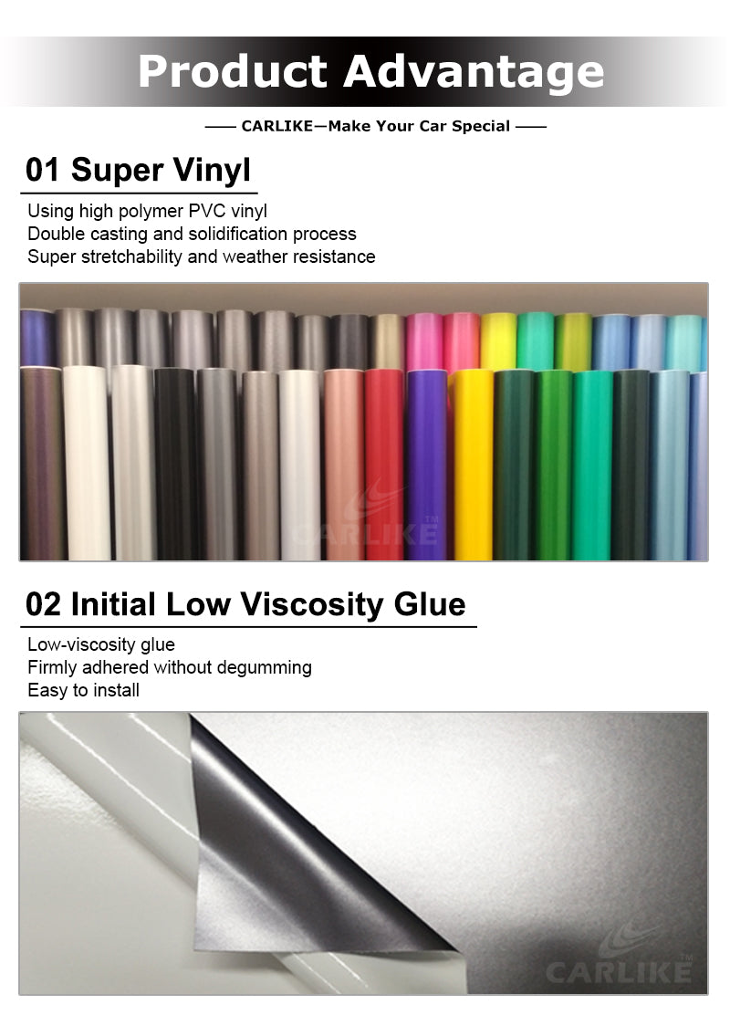 CARLIKE CL-MS Super Matte Satin Car Wrapping Vinyl Film