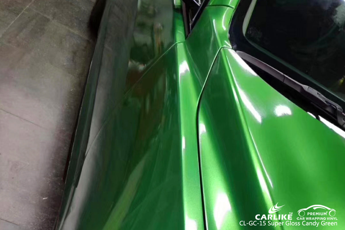 Gloss Metallic Candy Green Vinyl Wrap with ADT 