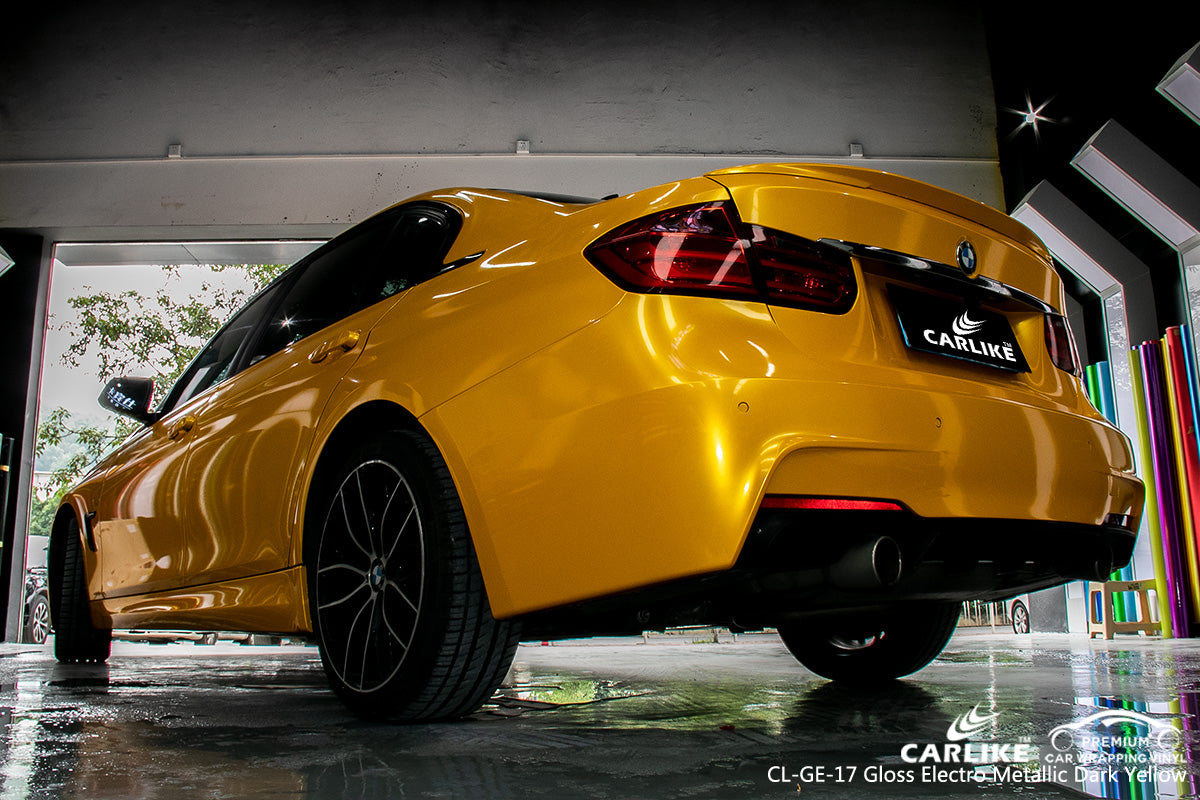 CARLIKE CL-GE-17 ENVOLTURA DE VINILO ELECTRO METALIZADO AMARILLO OSCURO BRILLANTE BMW