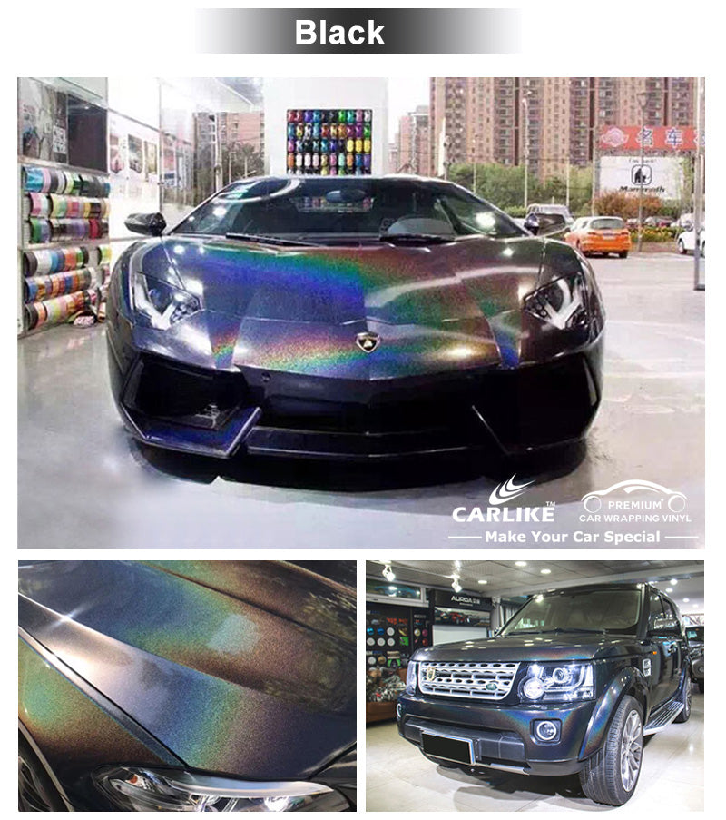 Nascarwraps Chameleon Rainbow Laser Gloss Pink Iridescent Vinyl Wrap  Iridescent Film