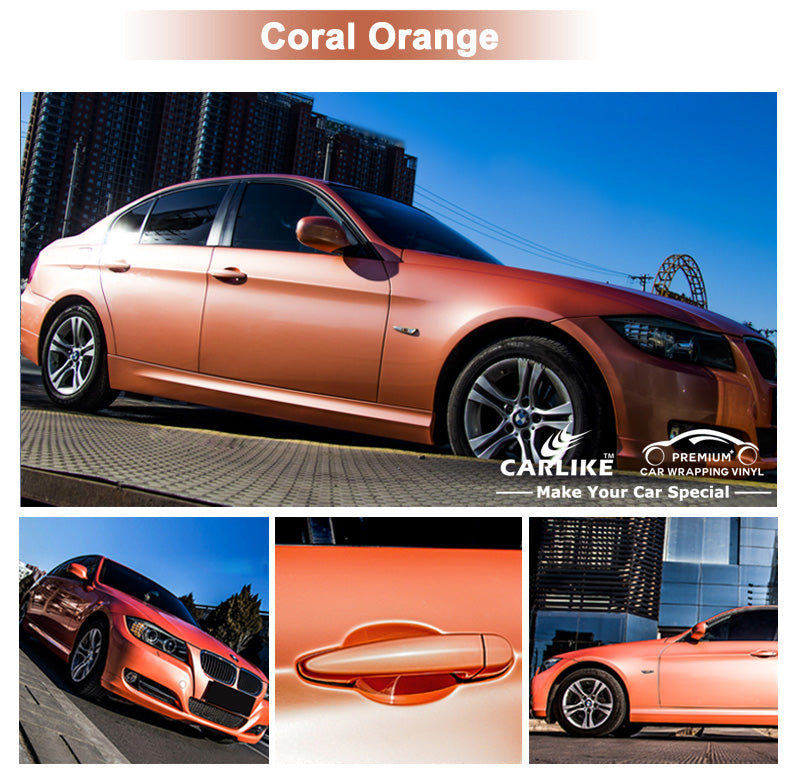 CARLIKE CL-MA Macaron Coral Car Wrap Vinyl Film