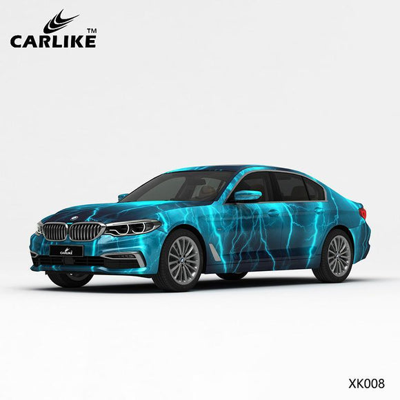 Customized Car Wrap Vinyl Supplier - Pattern Blue Black Lightning – CARLIKE  WRAP