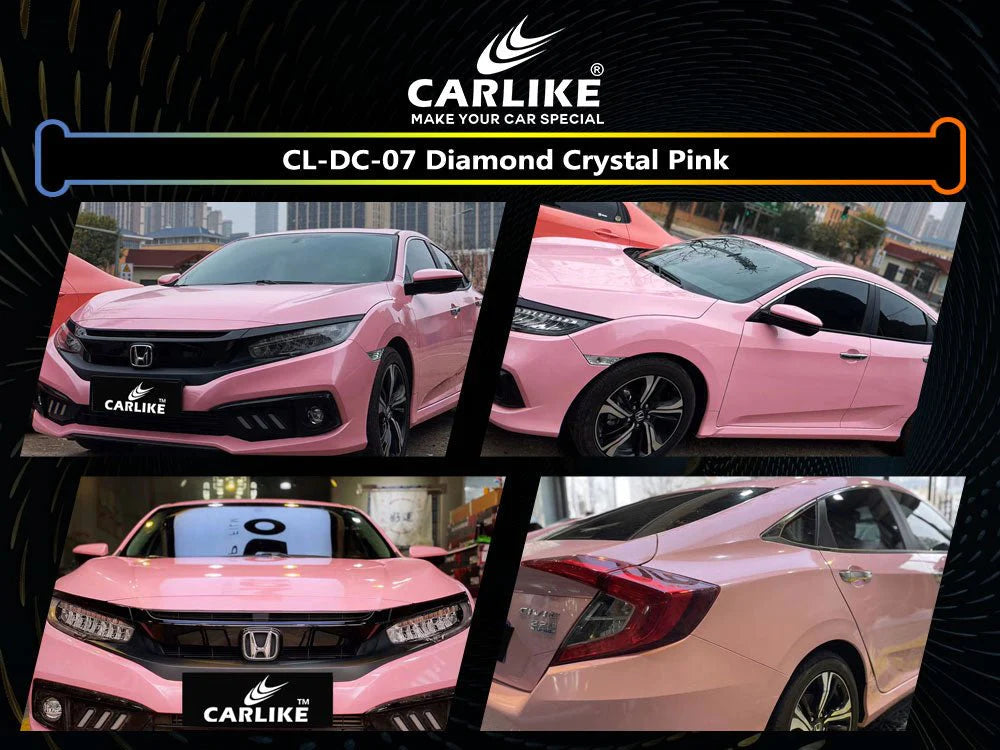 Super Glitter Diamond Stone Pink Vinyl for Car Wrapping Factory