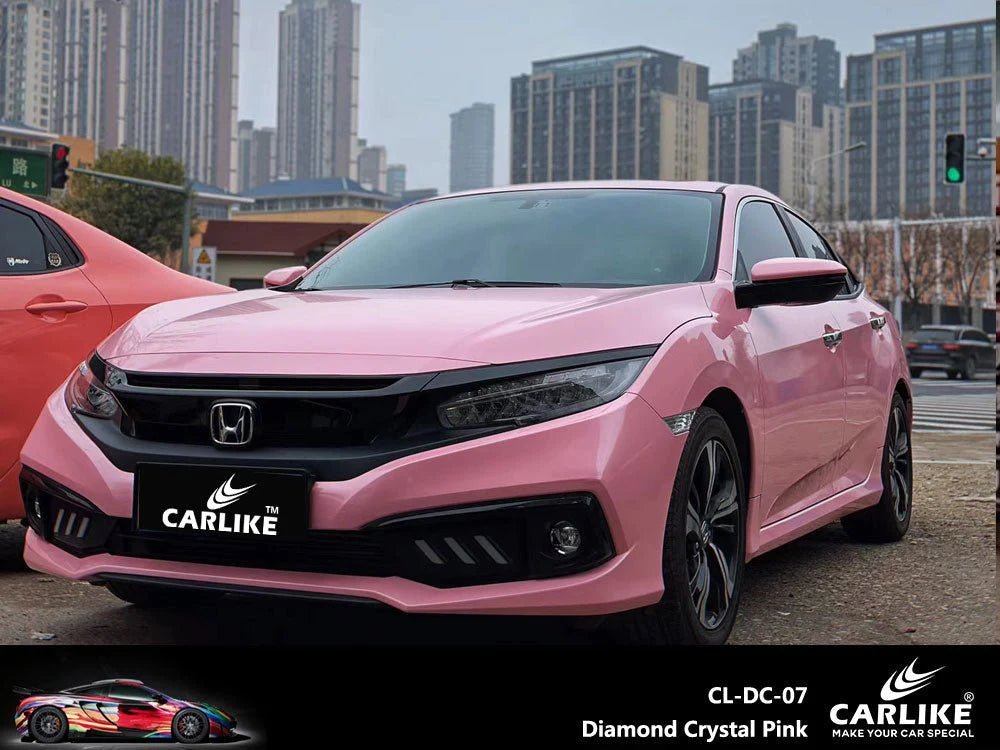 Super Glitter Diamond Stone Pink Vinyl for Car Wrapping Factory