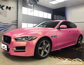 CARLIKE CL-DC-10 DIAMOND CRYSTAL PINK GOLD VINYL WRAP JAGUAR - CARLIKE WRAP