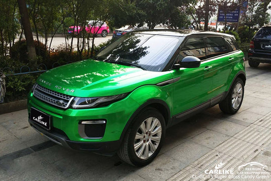 CARLIKE CL-GC-15 SUPER GLOSS CANDY GREEN VINYL FOR LAND ROVER - CARLIKE WRAP