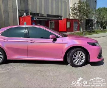 CARLIKE CL-IL-08 iridescence laser pink vinyl for toyota - CARLIKE WRAP