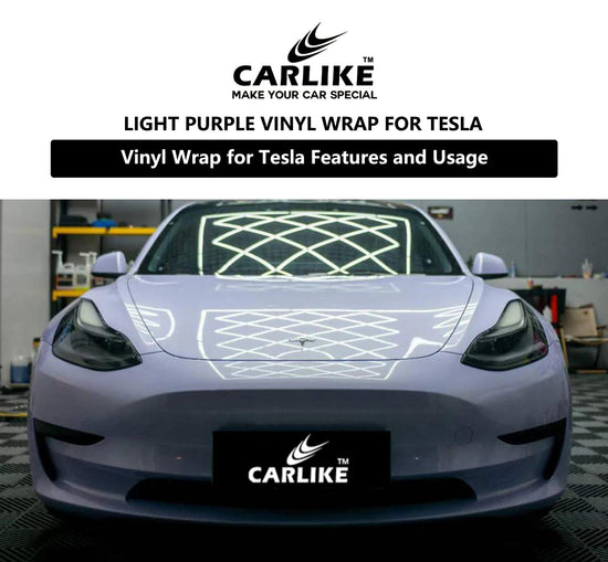 CARLIKE CL-LM-11 liquid metallic light purple vinyl wrap for tesla - CARLIKE WRAP