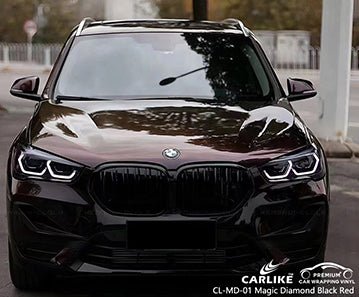 CARLIKE CL-MD-01 magic diamond black red vinyl for bmw - CARLIKE WRAP