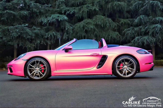 CARLIKE CL-ME-04 MATTE ELECTRO MAGIC PINK VINYL STICKER WRAP PORSCHE - CARLIKE WRAP