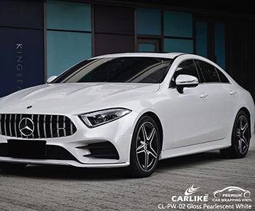 CARLIKE CL-PW-02 gloss pearlescent white vinyl for benz - CARLIKE WRAP