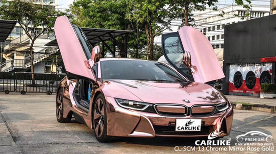 CARLIKE CL-SCM-13 CHROME MIRROR ROSE GOLD VINYL BMW WRAPPNG - CARLIKE WRAP