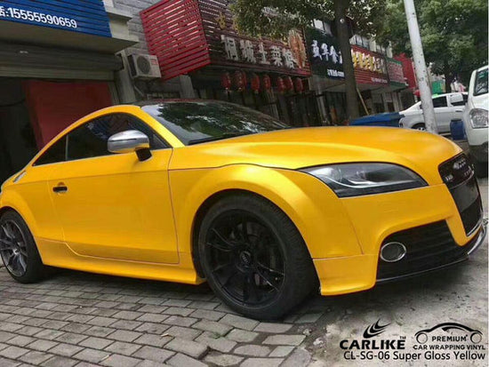 CARLIKE CL-SM 09 Super Matte Yellow Vinyl Wrap AUDI - CARLIKE WRAP