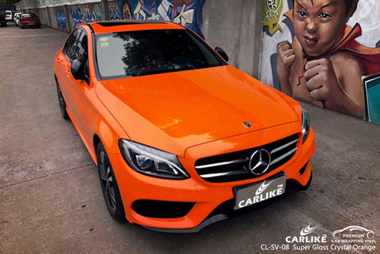 CARLIKE CL-SV-08 super gloss crystal orange vinyl wrap car Dasmarinas Philippines - CARLIKE WRAP