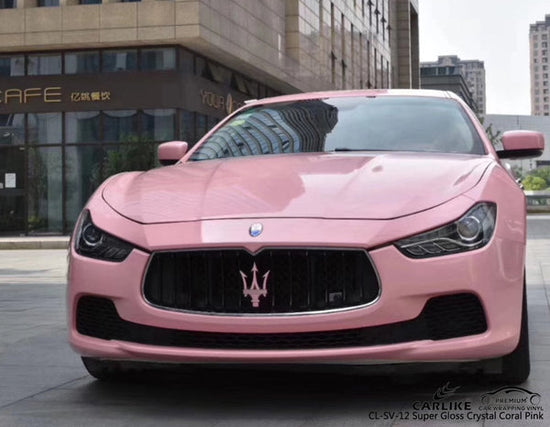 CARLIKE CL-SV-12 SUPER GLOSS CRYSTAL CORAL PINK VINYL For Wrap Car - CARLIKE WRAP