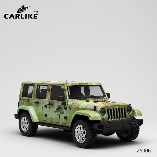 CARLIKE CL-ZS006 pattern rusty jurassic high-precision printing customized car vinyl wrap for jeep - CARLIKE WRAP