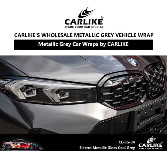 The Power of Grey: CARLIKE's Wholesale Metallic Vehicle Wrap - CARLIKE WRAP