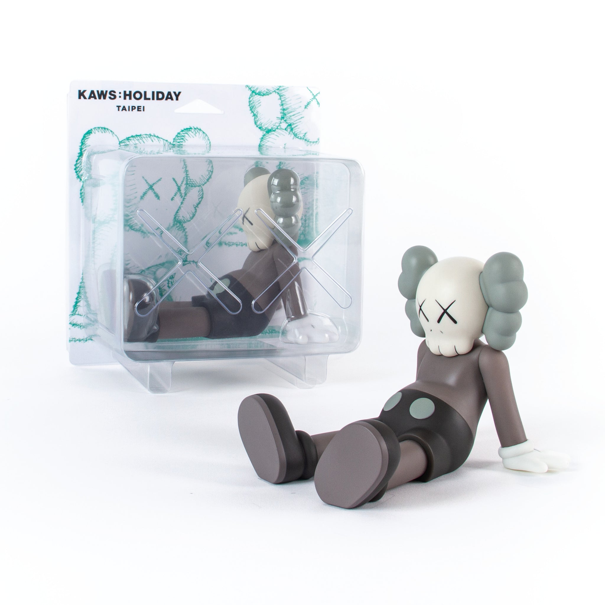 KAWS:HOLIDAY TAIPEI 7-inch Vinyl Figure - Brown - DDTStore