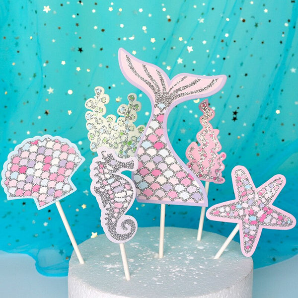 Girls Birthday Party Mermaid Theme Cake Topper Under The Sea Birthday Taylor Made Events For You