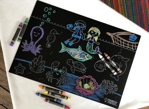 Sea Creatures Chalkboard Placemat