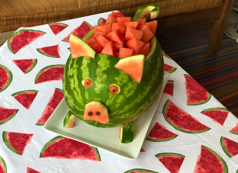 Farm Animals Snack Watermelon Pig