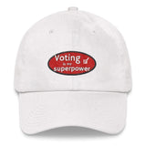 voting is my superpower dad hat - pet fetchers shop