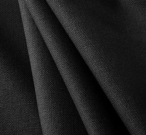 WAFASSZD 5 Yard Black Cotton Fabric,Natural Cotton Poplin Fabric by The Yard,Black Fabric,59 Inches Wide 100% Cotton Fabric,Soft Embroidery Muslin Quilting