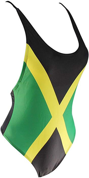 jamaican flag one piece swimsuit