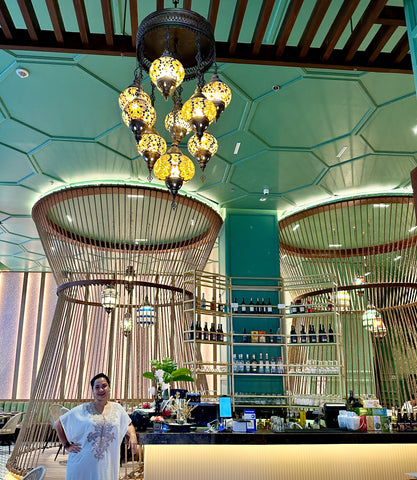 Turkish and Moroccan ceiling lamps at Mango Tree Restaurant, Newport Mall, Pasay, Philippines