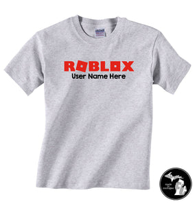 Roblox T Shirt With Personal User Name Kids Shirt Child Adults Furniture City Graphics - roblox graphics update bloxburg