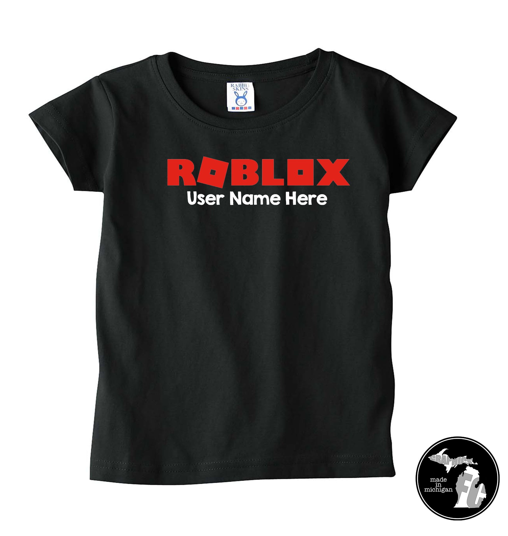 Roblox T Shirt With Personal User Name Kids Shirt Child Adults Furniture City Graphics - roblox red and black gear r logo roblox