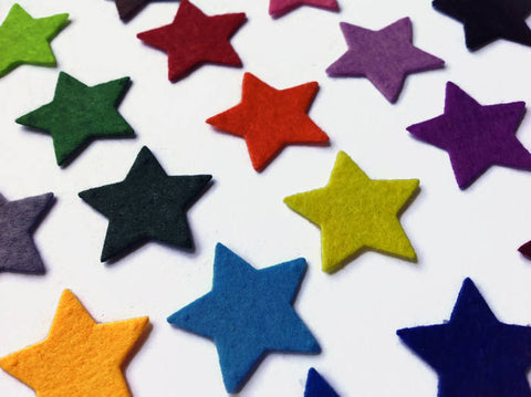 Large Felt Stars, Die Cut Felt Stars