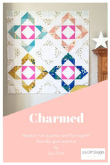 Charmed quilt pattern by Lou Orth. Modern baby quilt pattern