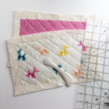 Cross hatch quilting on Wee billow bags by Lou Orth