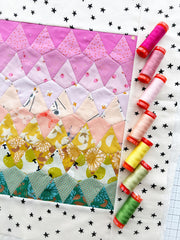 Paper kites pattern quilting using the orchard Aurifil thread collection