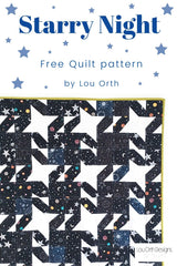 Starry Night quilt pattern, Free fat quarter friendly quilt design