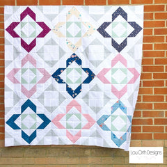 Charmed quilt pattern. Modern HST lap quilt
