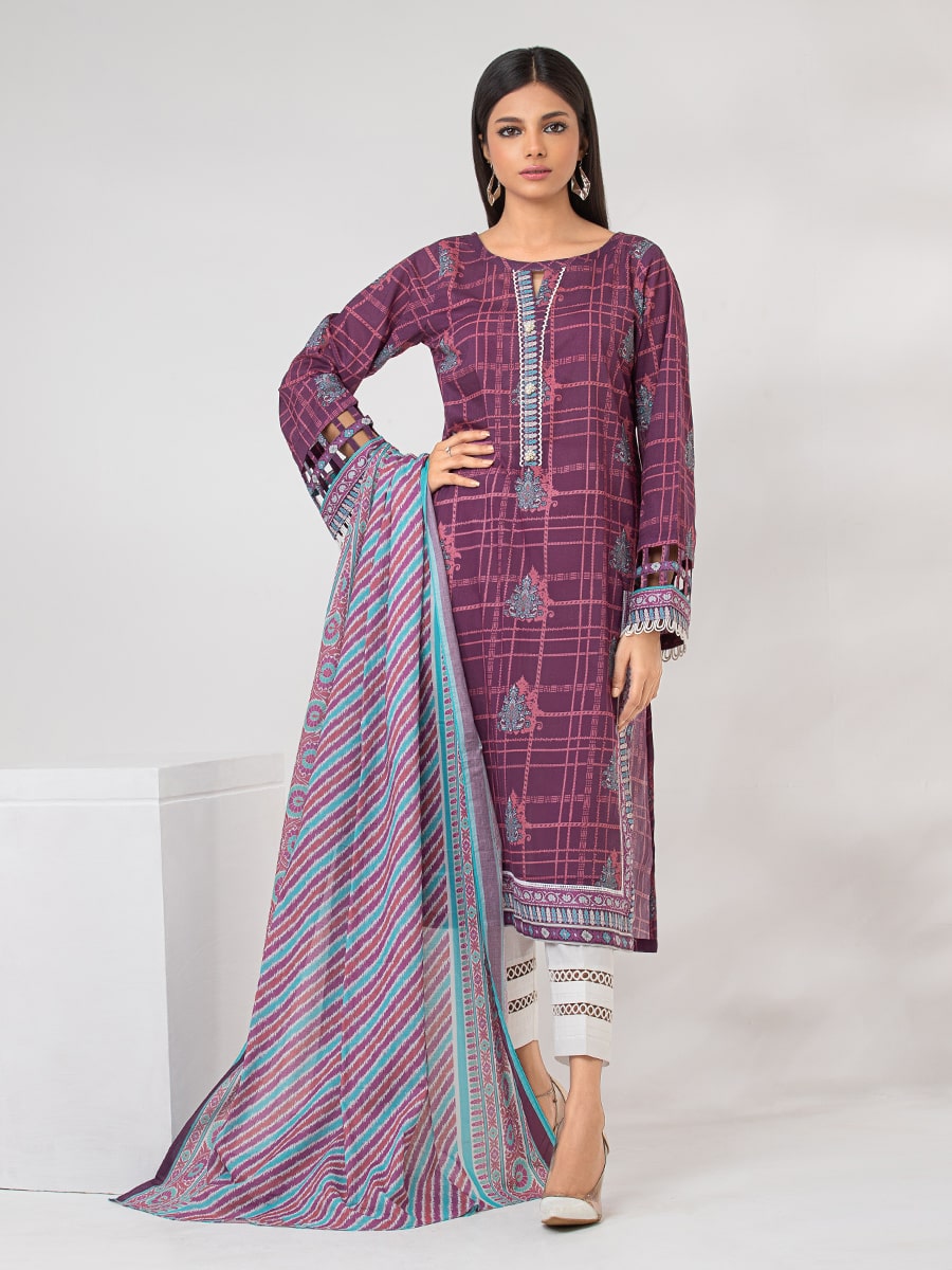 ACE Galleria Merak Printed Lawn Unstitched 2Pc Suit A-WUSDML23-22128