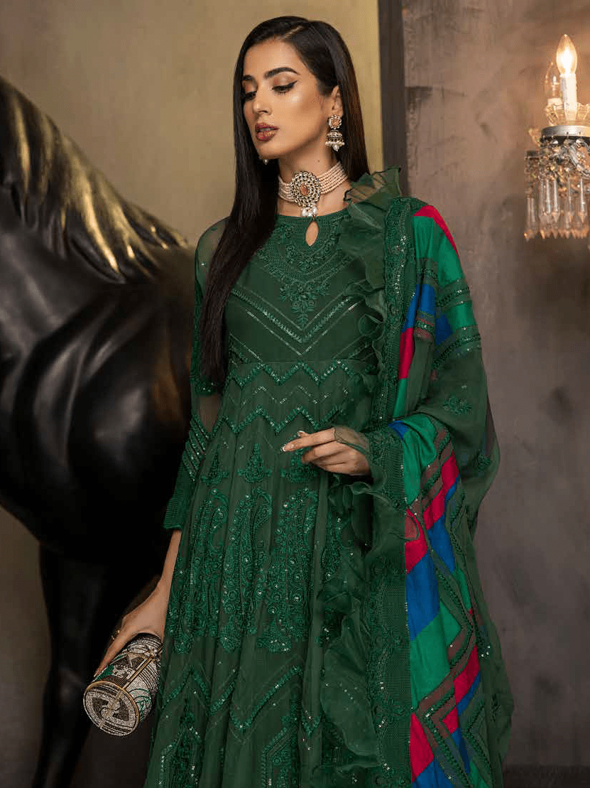 Charizma Signature Barkha Unstitched Premium Chiffon 3Pc Suit CBK-06