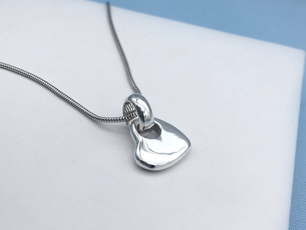 Small Solid Heart Shaped Pendant