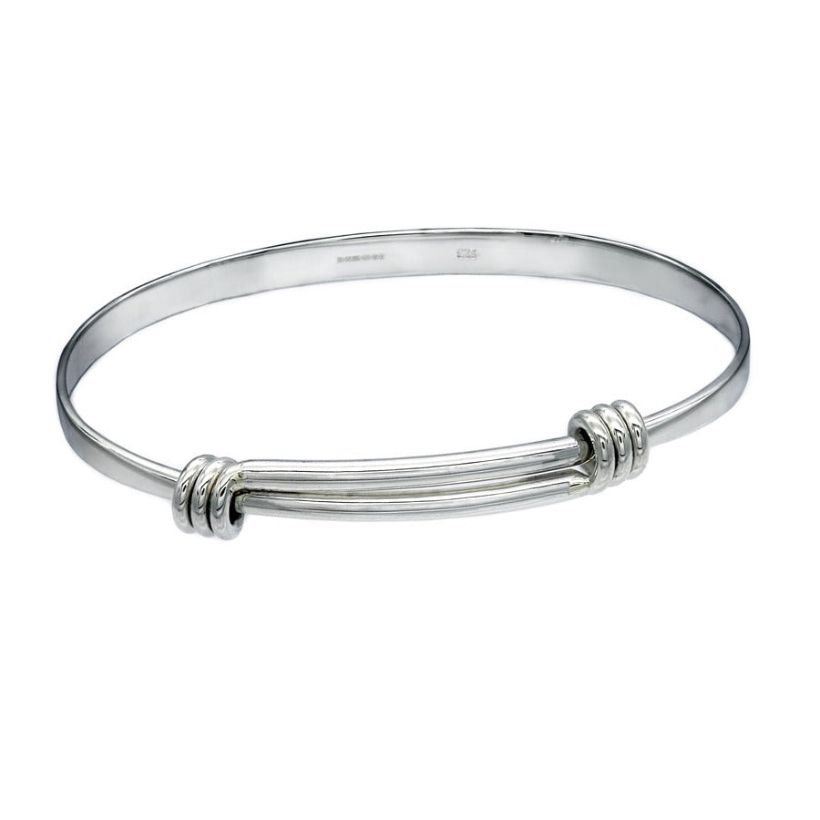 solid silver bangle bracelet